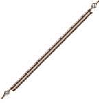 3M Smte Expandable Curtain Double Rod With Twisted Cage Finial & Iywa Tieback Bronze With Keychain