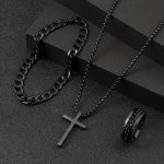 3PCS Set 1 Set Of Multifunctional Fashionable Men's Necklace Bracelet And Ring