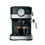Swan Espresso Maker With 4 Double Wall Espresso Glasses