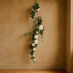 Artificial Cream white Roses On Long Stem