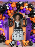 Halloween Black And White Dress With Bag