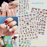 1PC Ume Disney-inspired 5D Embossed Nail Stickers - Cartoon Pvc Decals With Mickey Mouse Minnie And Donald Duck For Diy Nail Art