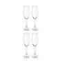 4 Pack Of 170ML Transparent Champagne Flute Glasses 11299845