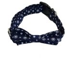 Dapper Pet Medium Dark Blue Bow Tie Dog Collar Stylish Pet Accessories Waggs Pet Shop