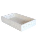 Carved White Marble Vanity Tray 26CM