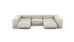 U-shape Sofa - Velvet - Creme - 314CM X 199CM
