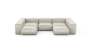 U-shape Sofa - Velvet - Creme - 314CM X 199CM