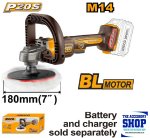 Polisher 180MM Cordless 20V Lithium-ion Ingco Tool Only APLI2018