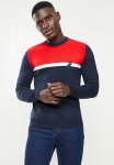 Polo Colourblock Long Sleeve Knitwear - Blue red wht