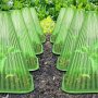 10 Packs Garden Cloches For Plants Reusable Bell Plant Cover Plant Covers Protectors From Animals Snails Birds Chickens Insect 7.48" D X 8.26" H Green