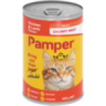 Pampers Pamper Chunky Chicken & Lamb Flavour Cat Food 400G