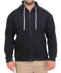 Mens Zip Through Hoody - 10XL Black