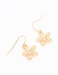 Goldair Gold Diamante Drop Earrings