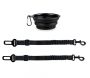 Adjustable Pet Car Seat Safety Belt With Bungee Leash And Travel Bowl