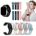 Silicone Smartwatch Bands 20MM Adjustable Replacement Straps Compatible With Samsung Galaxy Watch ACTIVE ACTIVE2 Galaxy Watch 5