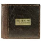 Be Strong And Courageous Wallet Leather Fine Binding