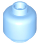 Parts Minifigure- Head Plain - Hollow Stud 3626C - Bright Light Blue