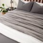 Faux Fur Rabbit THROW Dove - Plush Grey - Large 200X230CM