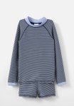 Cotton On Flynn Rash Vest And Billy Boyleg Trunk Set - In The Navy texture Stripe