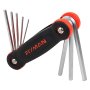 Hex Key Wrench Set 9PCE H5/64-H3/32-H1/8-H9/64-H5/32-H3/16-H7/
