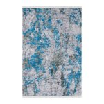 Modern Blue Grey Printed Rug CPR2217