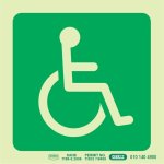 Photoluminescent 190MM Safety Sign -E25-PARAPLEGIC Symbol