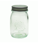6 Pack Embossed Jar With Silver Lid 13CM H 500ML