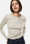 Ribbed Modal-blend Top - Beige