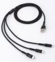 Polaroid Corp. Polaroid PCC641BK 3-IN-1 Charging Cable Black