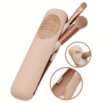 Waterproof Silicone Makeup Brush Holder - Anti-fall Out Magnetic Closure Travel Organizer Case Soft & Sleek Design For Men And W