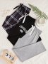 3-Pack Women's Pajama Pants Casual Long Lounge Pants Plaid Print Comfortable Elastic Waistband With Drawstring Sleepwear Bottoms For Home Relaxation