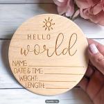 Adorable Wooden Newborn Milestone Cards - 15.01CM Monthly Photo Props For Baby's First Year Perfect Home Decor Gift