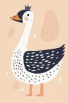 Royal Goose - Wall Art Print - A1