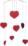 Flensted Mobiles Happy Hearts Valentine Hanging Mobile - 16 Inches Plastic
