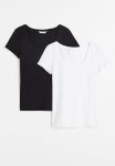 2 Pack Jersey Tops - Black & White