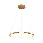 Linnet Aluminium LED Pendant Light Gold Black - Black
