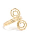 Goldair Gold Plated Double Swirl Ring - M l
