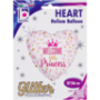 Pink & Gold Heart Baby Princess Glitter Holographic Helium Balloon 48CM