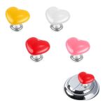 4PCS Heart Shaped Toilet Button Pusher Helper Love Toilet Push Button Topper Toilet Tank Button Aid Toilet Press Tool Flush Top