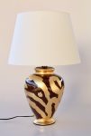 Gold & Brown Swirl Lamp Base With Shade – 70X46CM