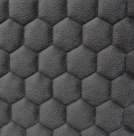 Loom Belle Hexa Quilted Velvet Upholstery Fabric Peacock
