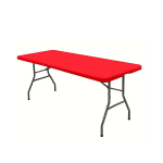 A Red Tablecloth Suitable For A 6-FOOT Table Perfect For Holidays