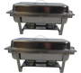 Stainless Steel Single Chafing Dish - Pack Of 2 - 16L 15 L Single Pan Pack Of 2