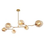 Molecule Chandelier 8 Light Black Gold - Black