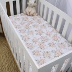 Cot Fitted Sheet Full Rose Print Painting Art Woodlands Girl Rose Garden Set