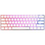 Ducky Keyboard One 2 Pro 60% Mechanical Keyboard Rgb Pbt Double Shot Keycaps - White- Cherry Red .