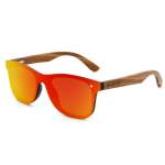 Stylish Red Lens Polarized Zebrawood Sunglasses P103-2