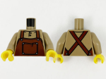 Parts Torso Reddish Brown Apron With Pocket Over Shirt Pattern Dark Tan Arms Yellow Hands 973PB4201C01
