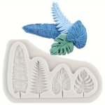 1PC Tropical Palm Turtle Leaf Silicone Mold Cake Border Fondant Baking Mold - Diy Cake Decorating Tools For Chocolate Resin Clay