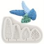 1pc Tropical Palm Turtle Leaf Silicone Mold Cake Border Fondant Baking Mold - DIY Cake Decorating Tools For Chocolate Resin Clay And Candy Making